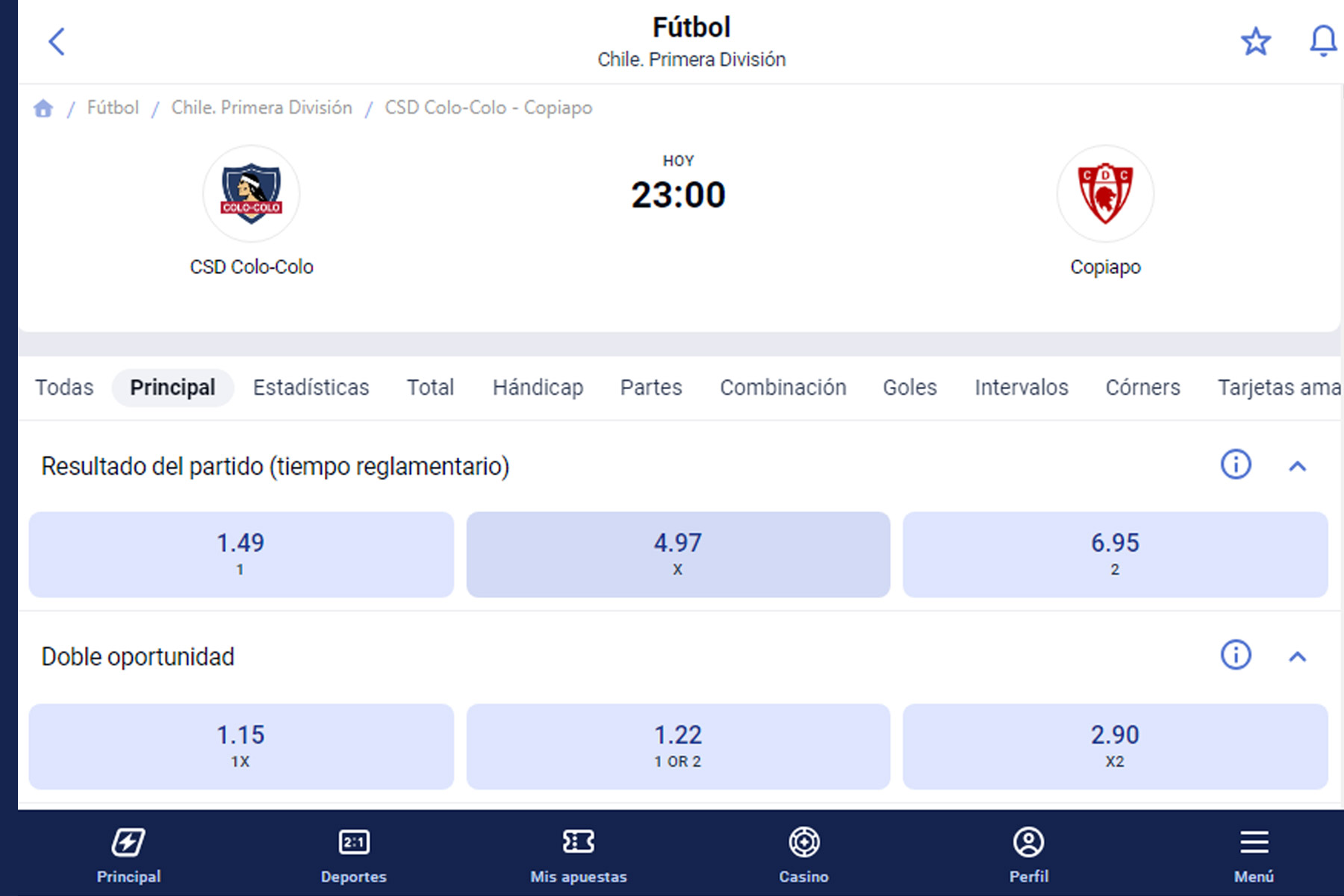 Jugabet y Universidad de Chile: mejores apuestas, cuotas y pronósticos